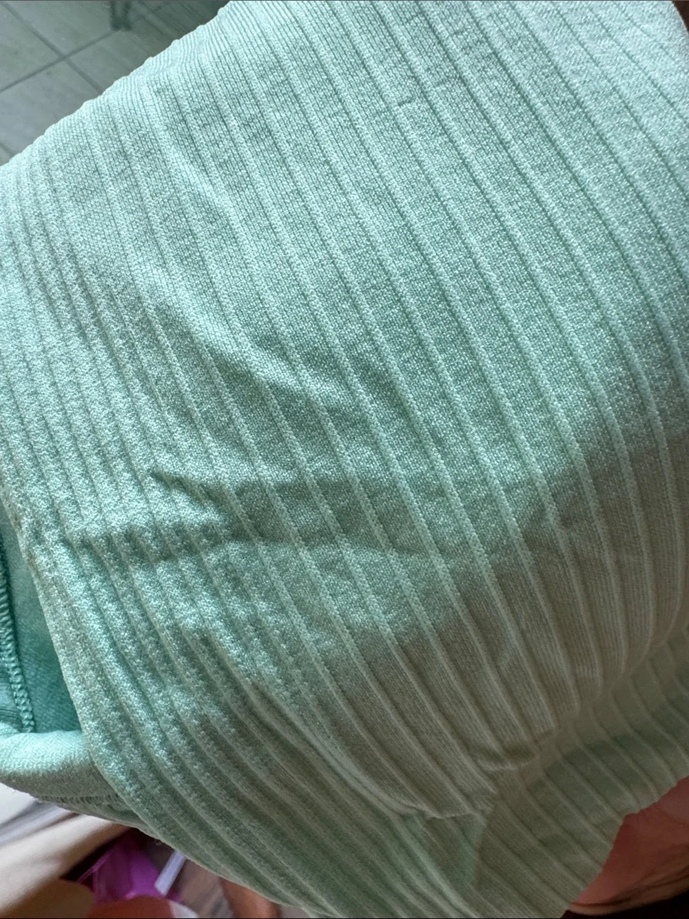 lululemon athletica Mint Green Ribbed Racerback Tank